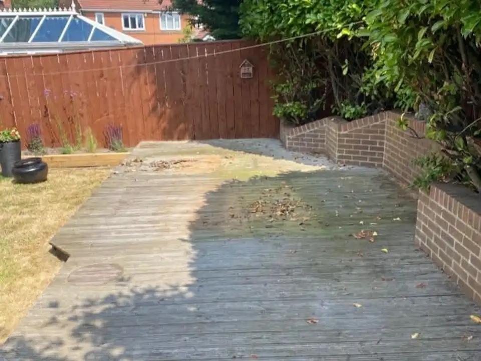 Before timber decking restoration