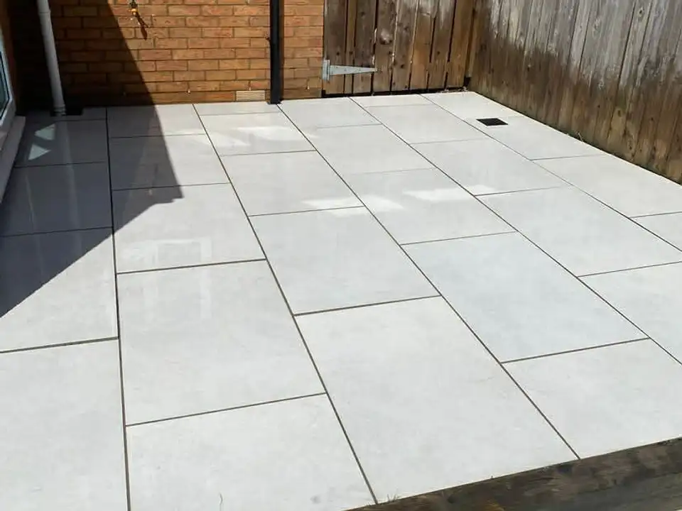 After porcelain patio clean